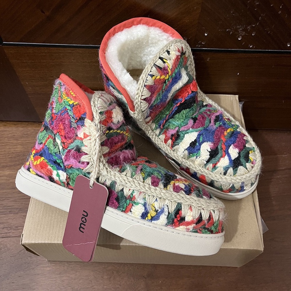 Mou Eskimo Series Colorful Woven Snow Boots